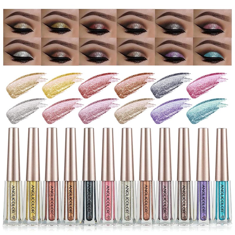 Glitter Eyeshadow Durable Shiny Diamond Shimmer Glitter Eyeshadow Highly Pigmented