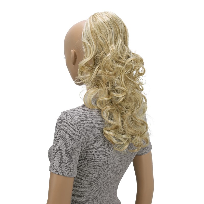 CAISHA by PRETTYSHOP 18" Hairpiece Ponytail Extensions Voluminous Wavy Blond