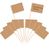 Pangda 100 Pieces Blank Toothpick Flags Cheese Markers Food Labels