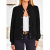 PRETTYGARDEN Women's Bomber Jackets Winter Trendy Varsity Jackets Shackets Button