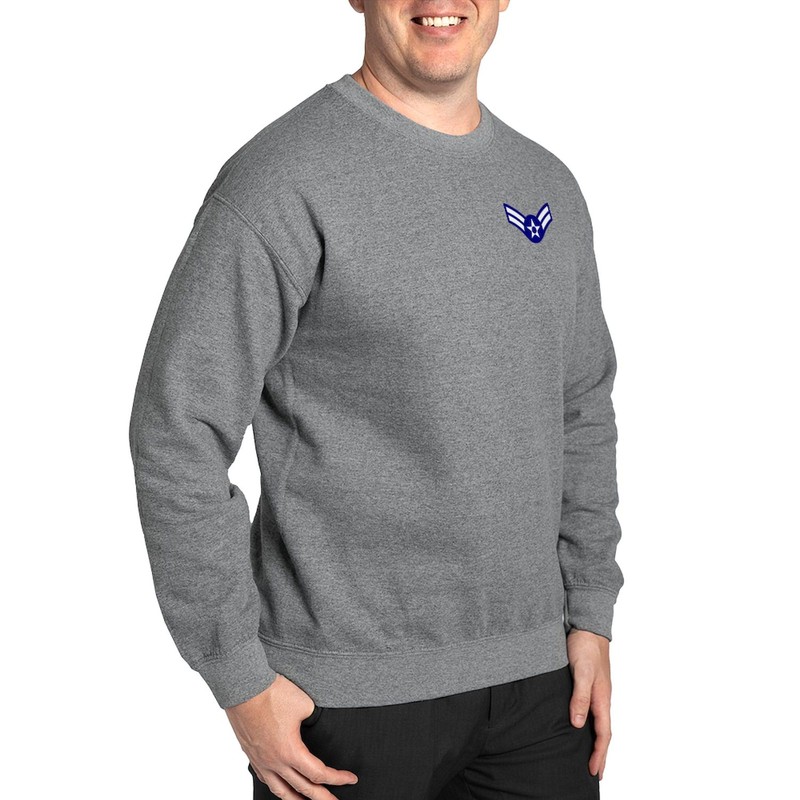 CafePress USAF: A1C E 3 Sweatshirt Classic Crew Neck Light