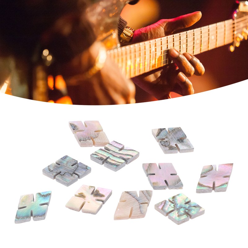 10 Pcs Guitar Fingerboard Inlay Abalone Shell Exquisite Beautiful Fretboard