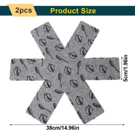 WeddHuis Pot Protectors, Pot Mats, Heat-Resistant, Washable, Stacked Protection Plates (26 cm), Pack of 5