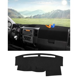 Autorder Dashboard Cover Mat for 2004-2012 Nissan Titan Accessories Dash Cover Flannel Dash Mat Sunshade Glare UV Rays Protector (Without Cutout for Navi/Sensor)