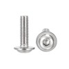 sourcing map Flanged Button Head Socket Cap Screws, M6*20mm Hex