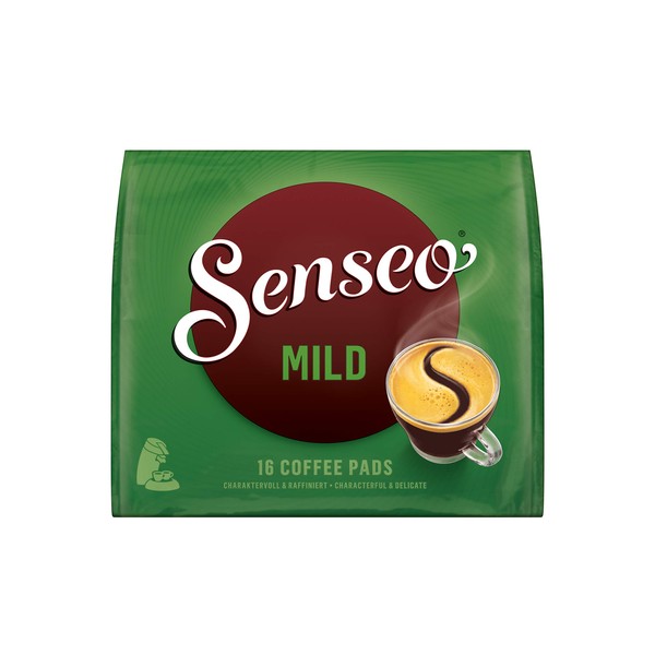 Senseo Mild Light Roast Coffee Pods, 16 Count (Pack of 10) - Single Serve Coffee Pods Bulk Pack for Senseo Coffee Machine - Compostable Coffee Pods for Hot or Iced Coffee, Cold Brew Coffee