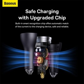Baseus Car Charger Golden Contactor Pro C+C+U 65W Dark Grey (CGJP010013)