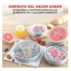 KIFRI Tapas Herméticas De Silicon Flexible Reutilizable 6pz Cocina