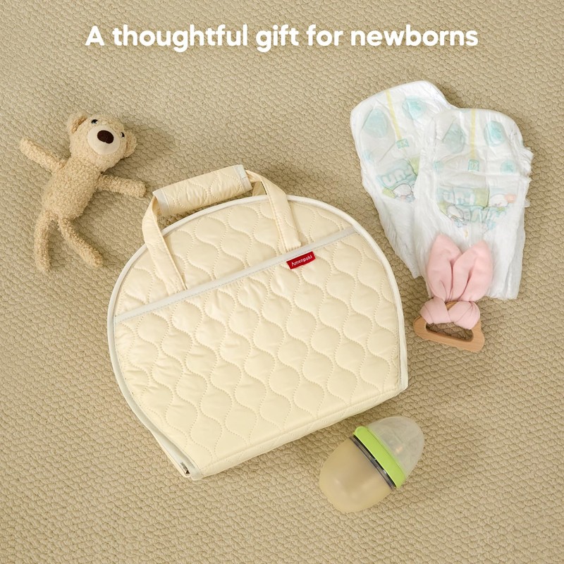 Amenpoki Portable Waterproof Leather Diaper Changing Pad Compact for Travel