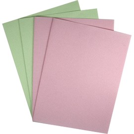 KCS 4 piezas de tela de punto de cruz de 12 x 18 pulgadas (30 x 45 cm) de algodón con abalorio de 14 quilates (rosa + verde claro)
