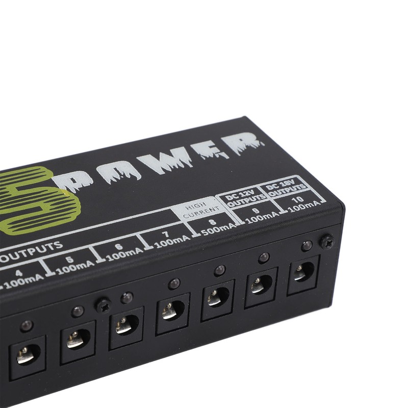 Guitar Effect Pedal Power Supply 10 Independent DC 9V 12V