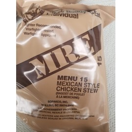 LoJo Surplus 2022 Genuine Military MRE Meals Ready to Eat with Inspection Date 2022 or Newer (Mexican Style Chicken Stew)