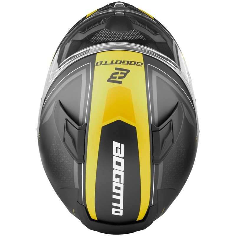 Bogotto FF110 Cinder Helmet (Black Matt/Yellow, L)