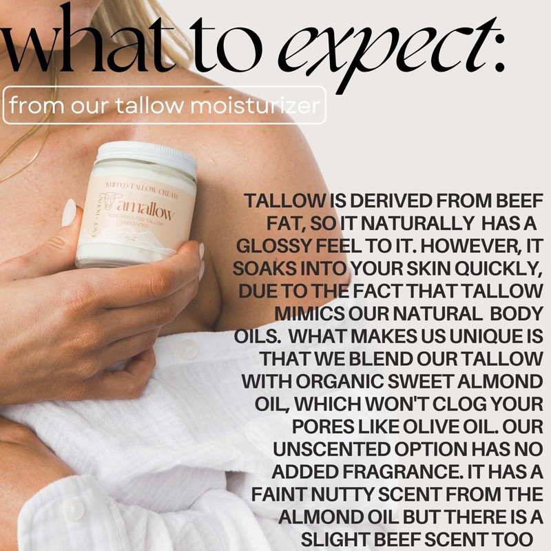 Amallow 100% Grass Fed Beef Tallow for Skin Care -