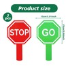 Shimmeroo 2Pcs Stop and Go Sign with Handle,Mini Double Sided