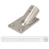 Boat Tube Base Rectangular 316 Stainless Steel Handrail Tube Base