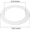 6 Pack Gloss White Goof Trim Ring for 8" Inch