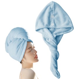 AYO Hair Dry Towel, Hair Dry Cap, Hair Turban, Towel Cap, Dry Cap, Hair Towel, Hair Drying, Quick Drying, Time-saving, Lightweight, Absorbent, Texture, Soft, Fluffy, Facial Washing, Swimming, Bathing,
