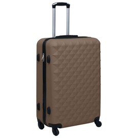TREATLIFE HOME Effortless Travel with Durable Hardcase Trolley, Lightweight ABS with Internal Straps and Security Lock, Brown