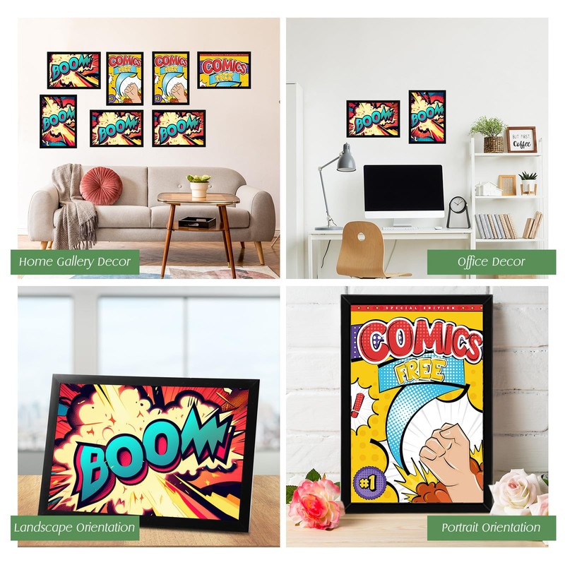 Ireer 24 Pack Comic Book Frame Wall Display Mounted Tabletop