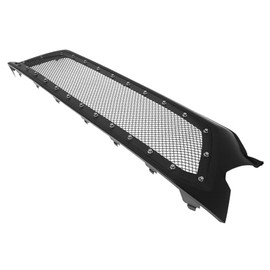 APS Compatible with Toyota Tacoma 2012-2015 Main Upper Stainless Steel Black Rivet Stud Mesh Front Grill Grille with Shell TP6971H