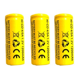 (3 Pack) 1.2v 1200mah Ni-cd Battery Replacment for Exit Sign Emergency Light LES ELN LRES ELN ELB1201N ELB-1210N ELB-1201N KR-1200AUL KR1100AE KR-1500AUL