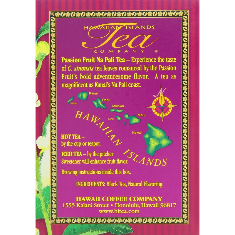 Hawaiian Islands Tea, Passion Fruit Napoli, 2 Ounce (Pack of