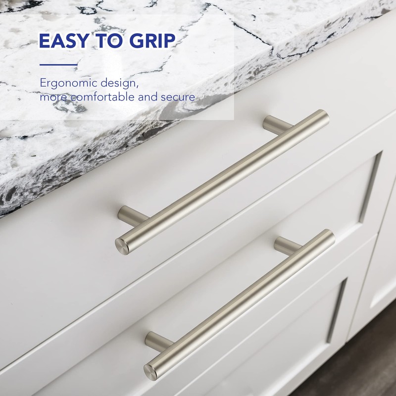 25 Pack Cabinet Handles with 5 Inch (128mm) Hole Center