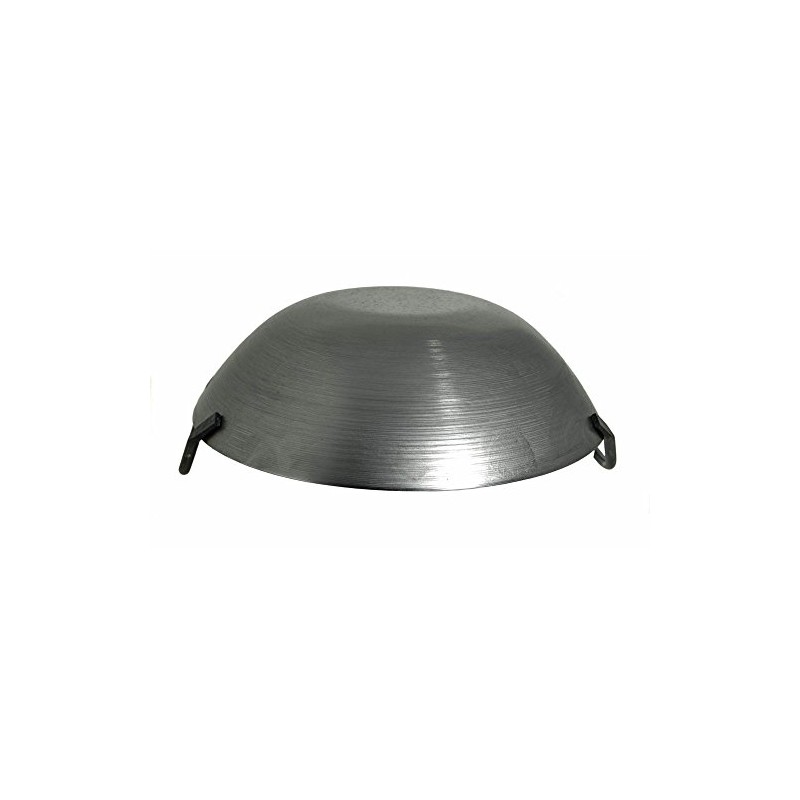 14 Inches Carbon Steel Flat Bottom Wok with Two Side