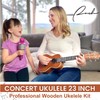 Ranch Concert Ukulele - Ukelele 23" Beginner Professional Kit with