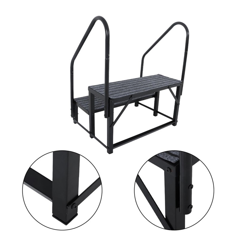 Silscvtt Steps Outdoor Stairs 2 Step RV Steps with 2