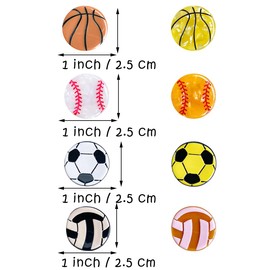 5 Pcs Football Shape Hair Claws Mini Barrettes Non-Slip Hair Side Clips 1" for Cheerleading Women Girls, Yellow