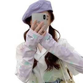 Laisve Cooling Arm Cover, UV Protection, Women's Sun Protection, Arm Sleeve (UPF 50+, UV Protection, Loose Fit, Covers Back of Hand), Arm Cover, Sun Protection, Finger Holes, Sunscreen, Sweat