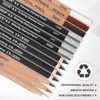 Geyoga 36 Pcs Professional Charcoal Pencils Extra soft, Soft, Medium,