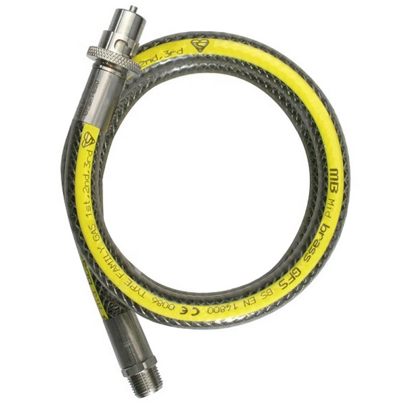SPARES2GO Universal Oven Cooker Gas Supply Hose, PTFE Pipe Tape