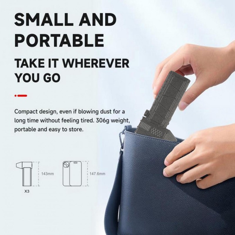 Handheld Air Blower 110000RPM 52+M/S Brushless Motor Electric Air Duster