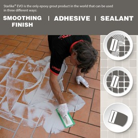 The Tile Doctor Starlike EVO - Litokol Glamour Epoxy Grout for Tile, Ideal for Home Office Decor & Bathroom Tile, Glitter Paint Finish for Room Decoration - 500 Rosa Cipria