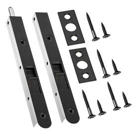 Ceoighe 2 Pack Flush Bolt for Double Door, 7 Inch Heavy Duty Chrome Plating Flush Latch Bolts, French Lock for Opening and Composite Wood Double Dummy Door (Oil Rubbed Bronze)
