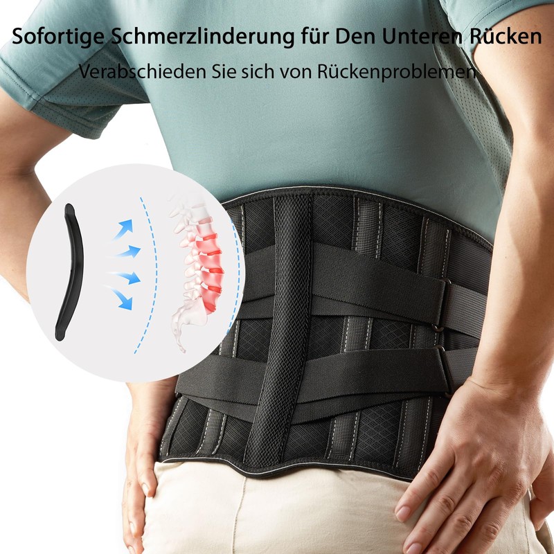 GINTRON Back Support Belt, Breathable Back Support for Men and