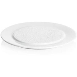 Degrenne Bread Plate Set of 4 - White Porcelain Plates for Bread & Dessert, Modern Dinnerware, Dishwasher & Microwave Safe, Made in France - L Couture Collection - 14cm