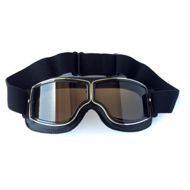 HONCENMAX Vintage Goggles, Anti-Fog UV Protection, Motorcycle Goggles, PC Lens, Multi-Purpose Use, Protective Glasses, Punk Goggles, Windproof, Dustproof, Shockproof, Retro Safety Goggles