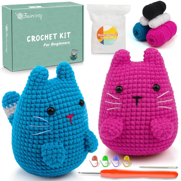 Faircosy Crochet Kit for Beginners: Crochet Animal Kits for Kids