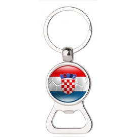 Croatian Flag KeyChain,Croatia Flag Beer Bottle Opener KeyChain for Dad Papa Husband Birthday Anniversary Father's Day Gifts(Croatia)