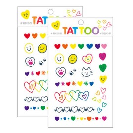 Petit Fancy Petit Tattoo Sticker TS018, heart, 2 pcs / 쁘띠팬시 쁘띠타투 스티커 TS018, 하트, 2개
