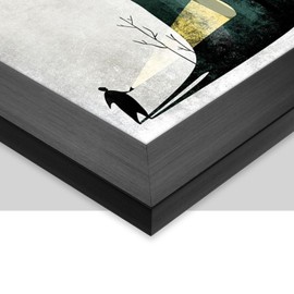 euwazram Matte Black 14x24 Frame - Single Frame, 14 x 24 Poster Frame for Artwork, Puzzles, Photos and Movie Posters Picture Frames