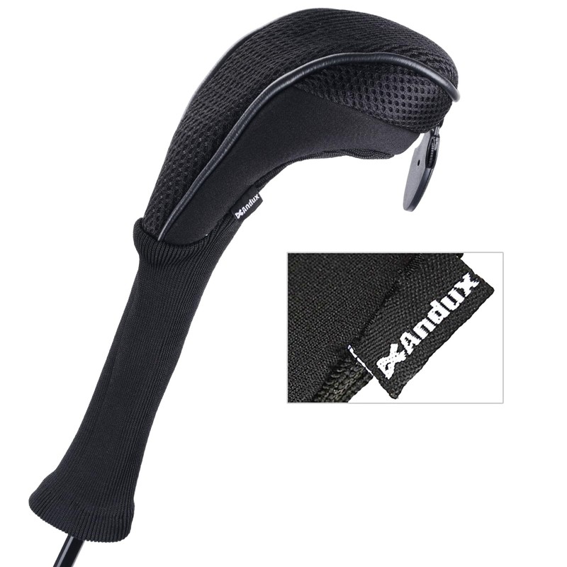 Andux Long Neck Golf Hybrid Club Headcovers with Interchangeable Number