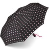 Esprit Easymatic Light Double Dot Pocket Umbrella, black, Polka Dot
