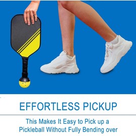 LUCKY CLOVER Pickleball Ball Retriever: Easy Pickleball Ball Accessory to Pick Up Pickleball Balls Without Bending Over (4 Pack)