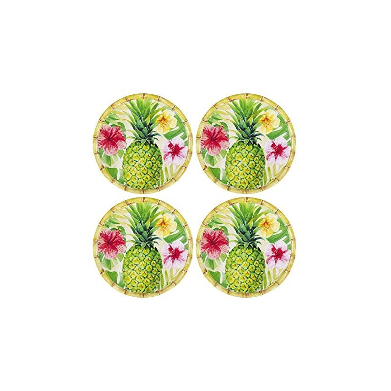 Supreme Housewares Bamboo Pineapple Gourmet Art - Plato de melamina