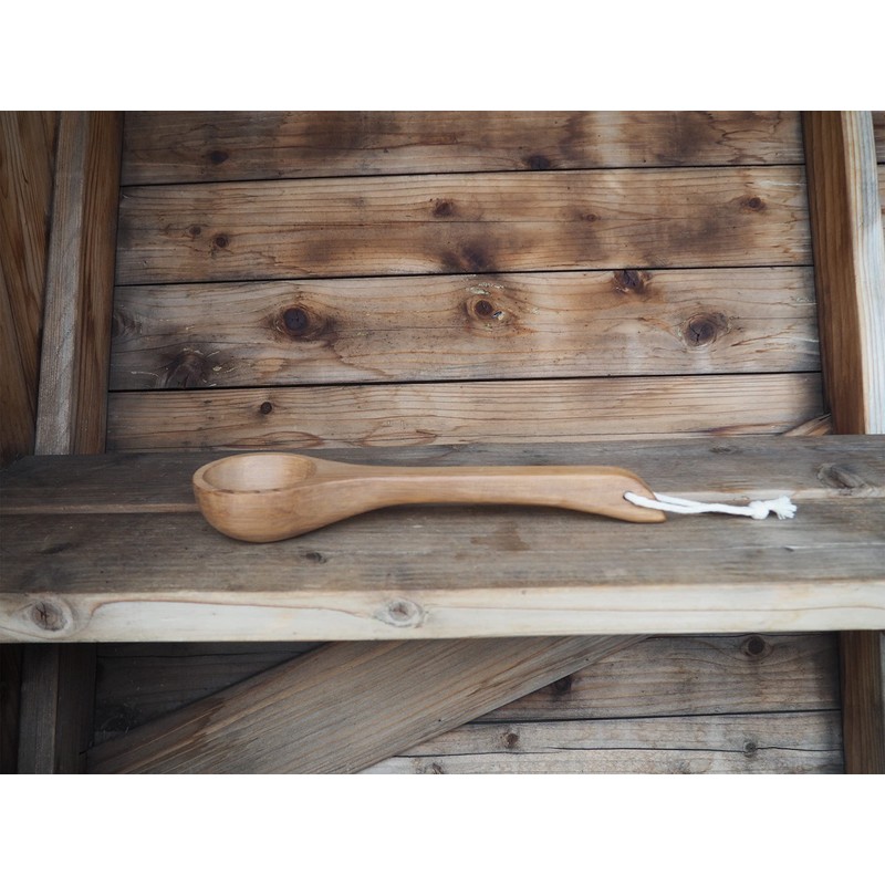 HSE Curved Cedar Sauna Ladle (100ml, Red Cedar)